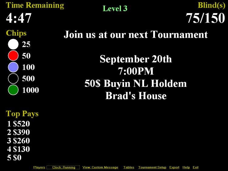 Online poker tournament software