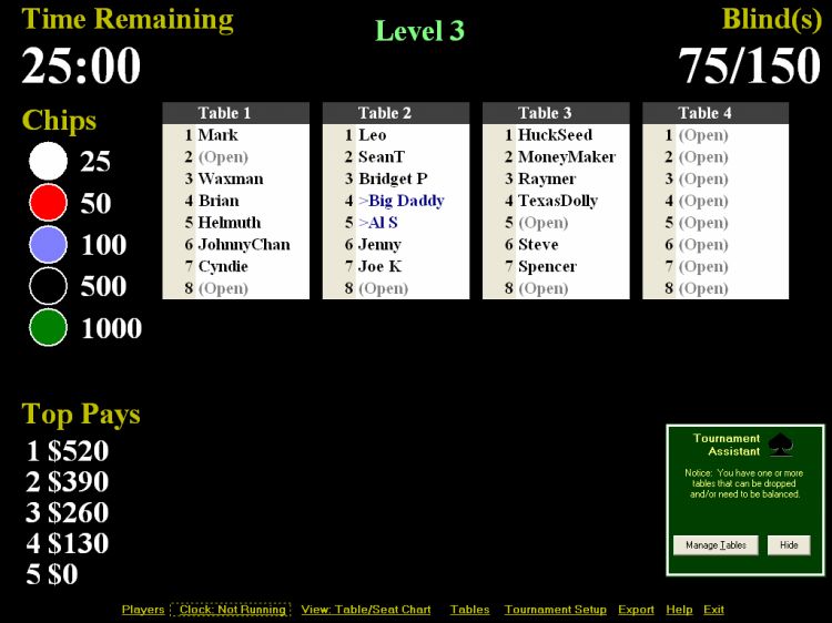 Poker Tournament Manager Poker Tournament Software
