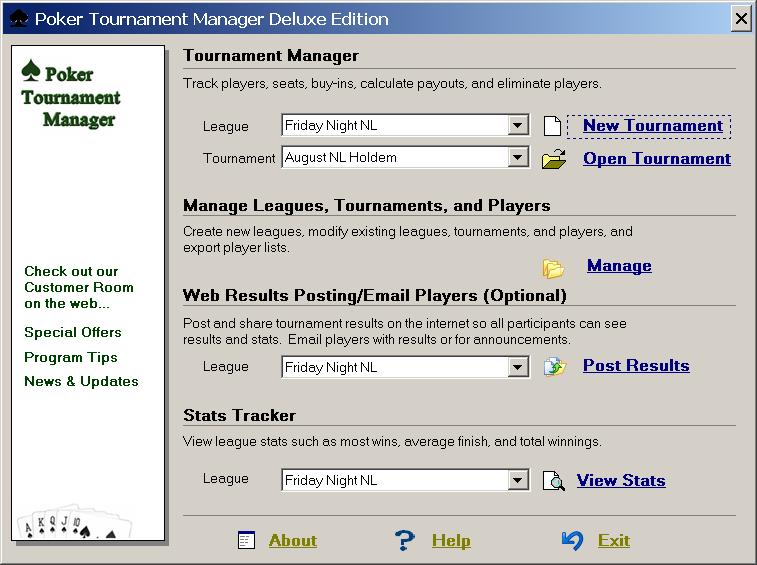 Poker Tournament Manager - Poker Tournament Software